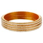 Buy Kord Store Fashion Jewellery Traditional Gold Plated Bangles Set for Girls and Women. Four Bangales (KSBAN50005) - Purplle