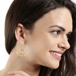 Buy Kord Store Traditional Gold Plated Diamond Earrings for Girls & Women. One Pair Of Earring (KSEAR70008) - Purplle
