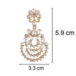 Buy Kord Store Traditional Gold Plated Diamond Earrings for Girls & Women. One Pair Of Earring (KSEAR70011) - Purplle