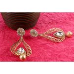 Buy Kord Store Traditional Gold Plated Diamond Earrings for Girls & Women. One Pair Of Earring (KSEAR70017) - Purplle
