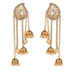 Buy Kord Store Traditional Gold Plated Diamond Earrings for Girls & Women. One Pair Of Earring (KSEAR70027) - Purplle