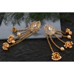 Buy Kord Store Traditional Gold Plated Diamond Earrings for Girls & Women. One Pair Of Earring (KSEAR70027) - Purplle