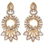 Buy Kord Store Traditional Gold Plated Diamond Earrings for Girls & Women. One Pair Of Earring (KSEAR70035) - Purplle