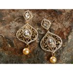 Buy Kord Store Traditional Gold Plated Diamond Earrings for Girls & Women. One Pair Of Earring (KSEAR70051) - Purplle