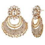 Buy Kord Store Gold Plated White Stone Maang Tika And Earrings Set For Girls & Women. One Pair Of Earring With Mangtika (KSEMT80001) - Purplle