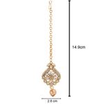 Buy Kord Store Gold Plated White Stone Maang Tika And Earrings Set For Girls & Women. One Pair Of Earring With Mangtika (KSEMT80002) - Purplle