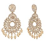 Buy Kord Store Gold Plated White Stone Maang Tika And Earrings Set For Girls & Women. One Pair Of Earring With Mangtika (KSEMT80003) - Purplle