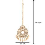 Buy Kord Store Gold Plated White Stone Maang Tika And Earrings Set For Girls & Women. One Pair Of Earring With Mangtika (KSEMT80003) - Purplle