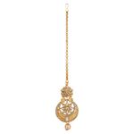 Buy Kord Store Gold Plated White Stone Maang Tika And Earrings Set For Girls & Women. One Pair Of Earring With Mangtika (KSEMT80006) - Purplle