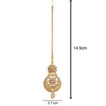 Buy Kord Store Gold Plated White Stone Maang Tika And Earrings Set For Girls & Women. One Pair Of Earring With Mangtika (KSEMT80006) - Purplle