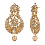 Buy Kord Store Gold Plated White Stone Maang Tika And Earrings Set For Girls & Women. One Pair Of Earring With Mangtika (KSEMT80006) - Purplle