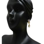 Buy Royal Bling Three AD Row White Drop Earrings - Purplle