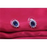 Buy Crunchy Fashion Blue Sapphire Stud Earrings - Purplle