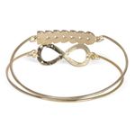 Buy Crunchy Fashion Infinite-Leaves Bracelet Set-Aqua & Pink - Purplle
