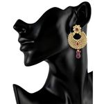 Buy Royal Bling Petite Leafy Fili Maroon Earrings - Purplle