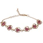 Buy Crunchy Fashion Pink Beaut Heart Bracelet - Purplle