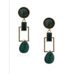 Buy Crunchy Fashion Squarish Crown Flourishing Earrings - Purplle