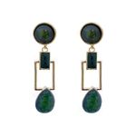 Buy Crunchy Fashion Squarish Crown Flourishing Earrings - Purplle