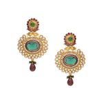 Buy Royal Bling Fanciable Green Pink Drop Earrings - Purplle