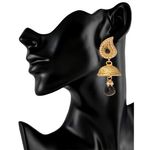 Buy Crunchy Fashion Pearl Arounds Black Jhumki - Purplle