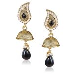Buy Crunchy Fashion Pearl Arounds Black Jhumki - Purplle