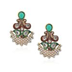Buy Royal Bling Red Green Mughal Paisley Earrings - Purplle