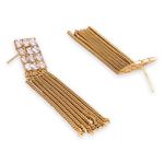 Buy Crunchy Fashion Antique Gold Fringes Statement Earrings - Purplle