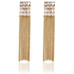 Buy Crunchy Fashion Antique Gold Fringes Statement Earrings - Purplle