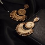 Buy Crunchy Fashion "The Tribal Muse" Antique Gold Chandbali Earrings - Purplle