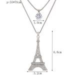 Buy Crunchy Fashion Eiffel Tower Layered Pendant Necklace - Purplle