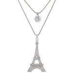 Buy Crunchy Fashion Eiffel Tower Layered Pendant Necklace - Purplle