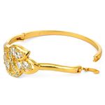 Buy Crunchy Fashion Crystal Embellished Statement Cuff Bracelet for Women - Purplle