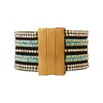 Buy Crunchy Fashion Alloy Gold-plated MUltocolured Bracelet - Purplle