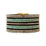 Buy Crunchy Fashion Alloy Gold-plated MUltocolured Bracelet - Purplle