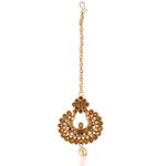 Buy Royal Bling Gold Plated Traditional Gold Plated AD Earrings Tika Set - Purplle