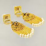 Buy Royal Bling Golden Plated Traditional Meenakari Earrings - Purplle