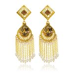 Buy Royal Bling Golden Plated Traditional Meenakari Earrings - Purplle