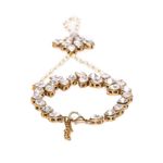 Buy Crunchy Fashion Gold Plated Metal Chain Bracelet with Ring - Purplle