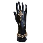 Buy Crunchy Fashion Gold Plated Metal Chain Bracelet with Ring - Purplle
