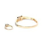 Buy Crunchy Fashion Gold Plated Premium Zircon Studded Bracelet & Ring Set - Purplle