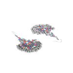 Buy Crunchy Fashion Bohemian hueful and Oxidised Silver Afghan danglers Earring Combo - Purplle