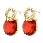 Buy Crunchy Fashion Gold Plated Fancy Party Wear Crystal Earrings - Purplle