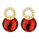 Buy Crunchy Fashion Gold Plated Fancy Party Wear Crystal Earrings - Purplle