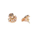 Buy Crunchy Fashion Gold-Toned Crescent-Shaped Studs - Purplle
