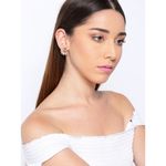 Buy Crunchy Fashion Gold-Toned Crescent-Shaped Studs - Purplle