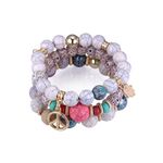Buy Crunchy Fashion Multicolured Alloy Stone Bracelate - Purplle