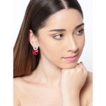 Buy Crunchy Fashion Set of 2 Gold-Toned Stone-Studded Drop Earrings - Purplle