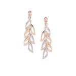 Buy Crunchy Fashion Golden Plated Flower Dangler Earrings - Purplle