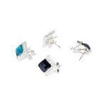 Buy Crunchy Fashion Set of 2 Stone-Studded Studs - Purplle