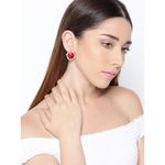 Buy Crunchy Fashion Set of 2 Stone-Studded Stud Earrings - Purplle